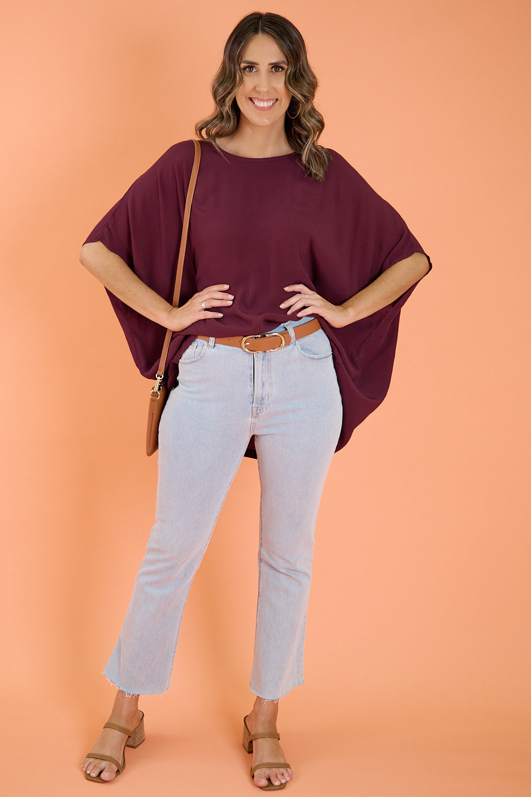Brodie Drape Top Plum