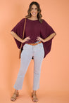 Brodie Drape Top Plum