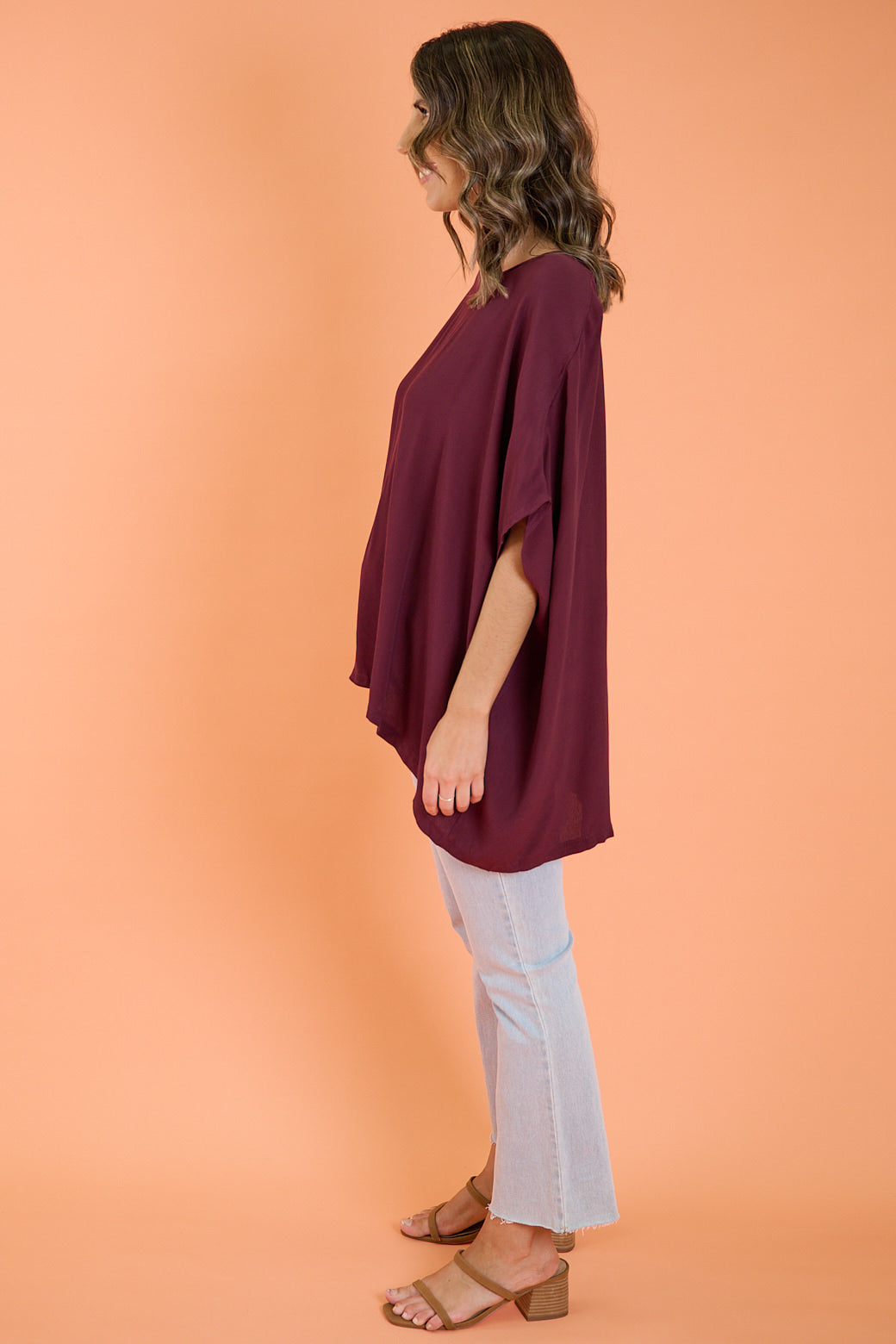 Brodie Drape Top Plum