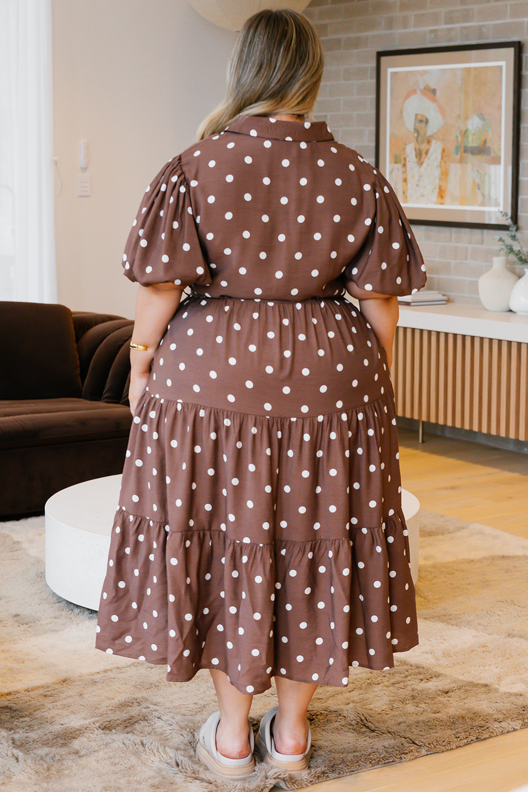 Camilla Midi Dress Choc Spot
