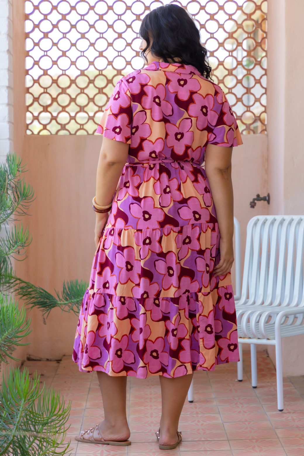 Cammie Midi Dress Daisy Print
