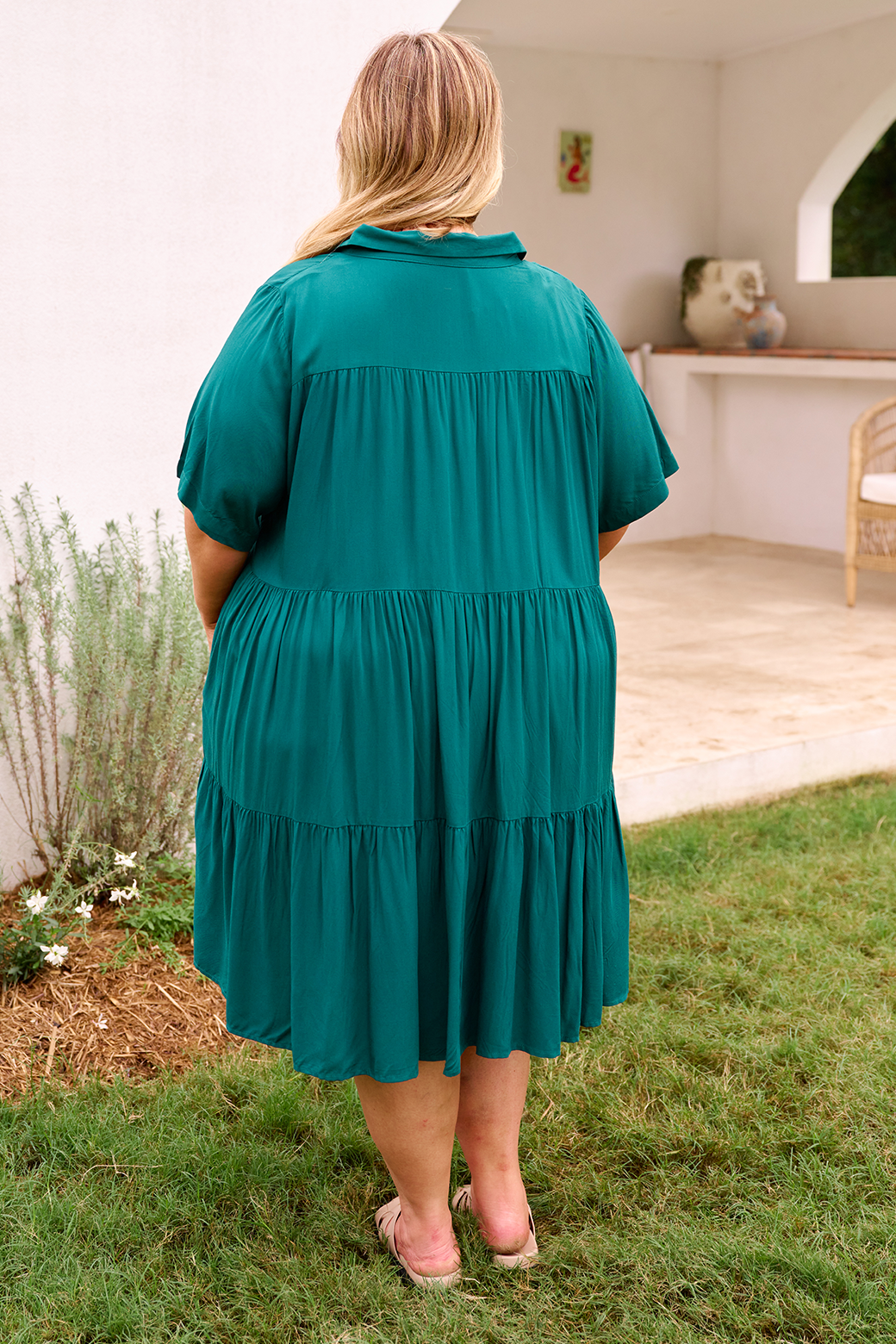 Campbell Dress Dark Emerald