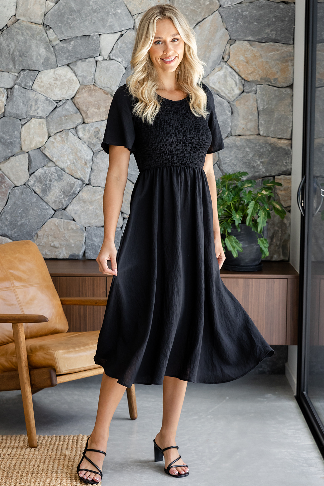 Final Sale | Candace Midi Dress Black