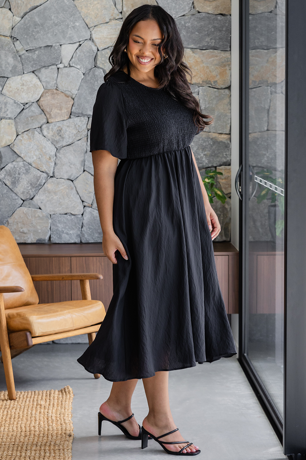 Final Sale | Candace Midi Dress Black
