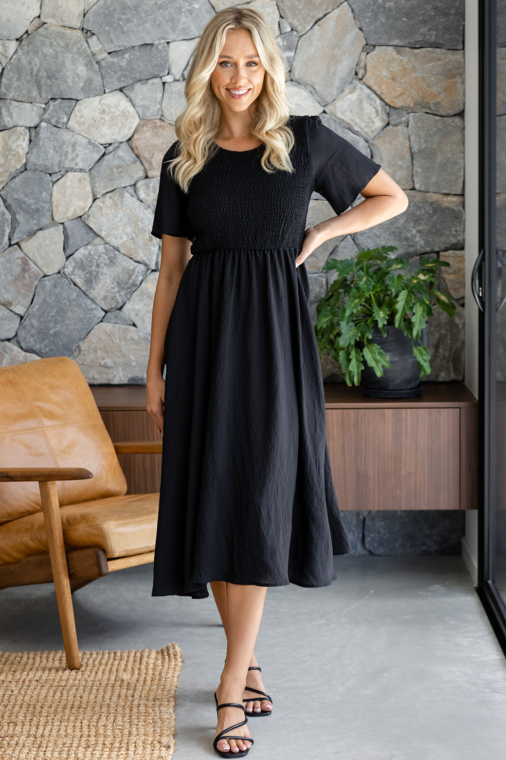 Final Sale | Candace Midi Dress Black