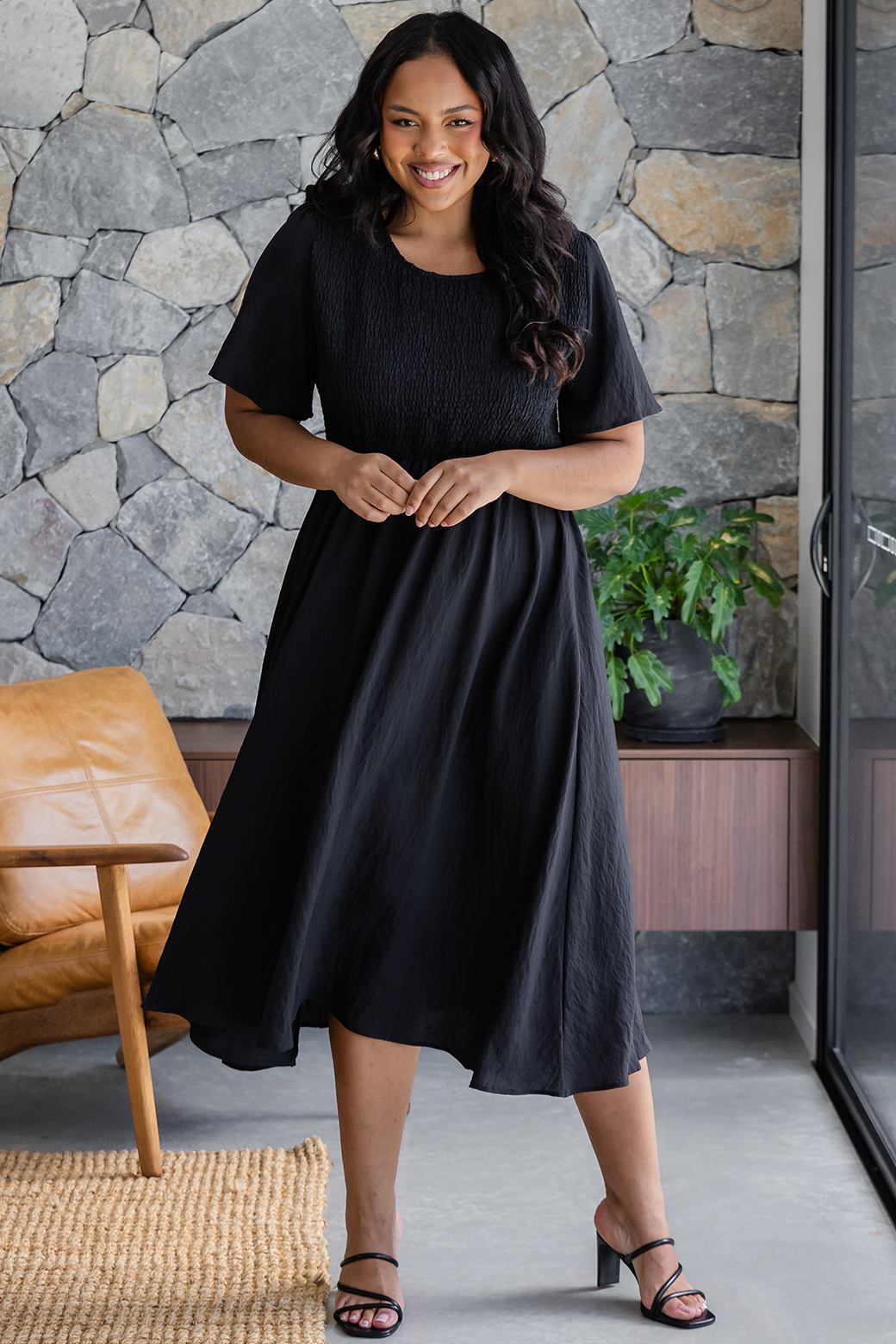 Final Sale | Candace Midi Dress Black