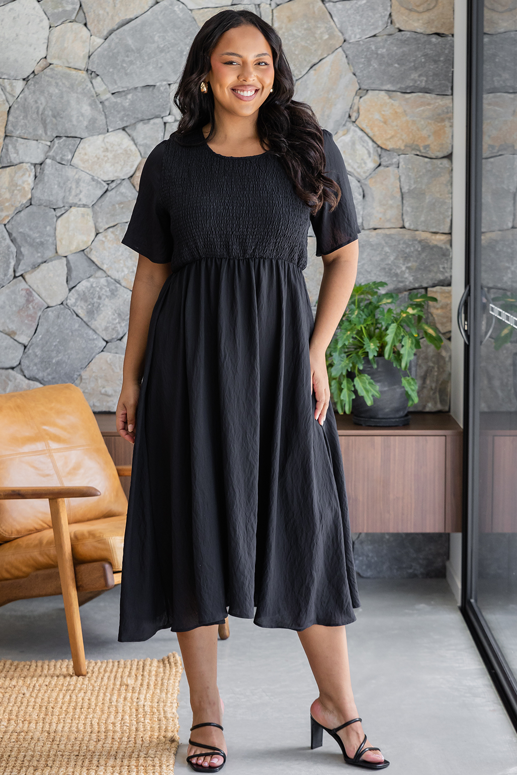 Final Sale | Candace Midi Dress Black