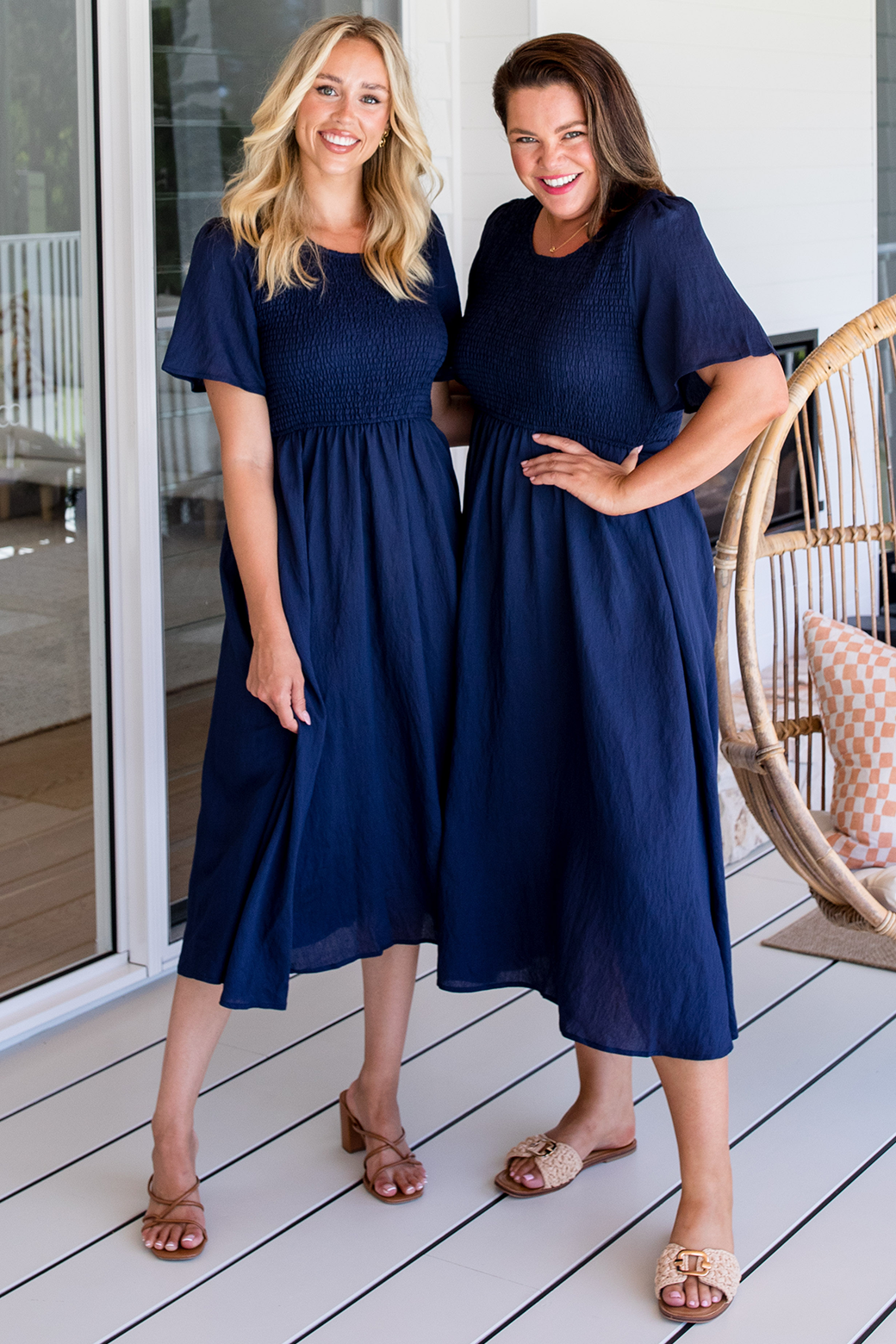 Candace Midi Dress Navy