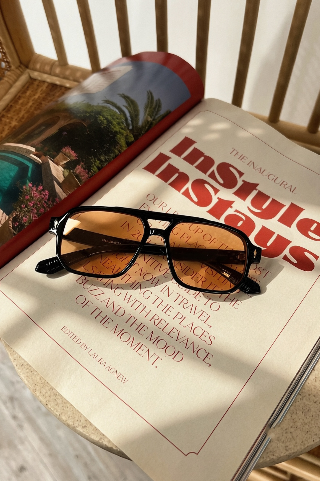Cara Aviators Black Orange