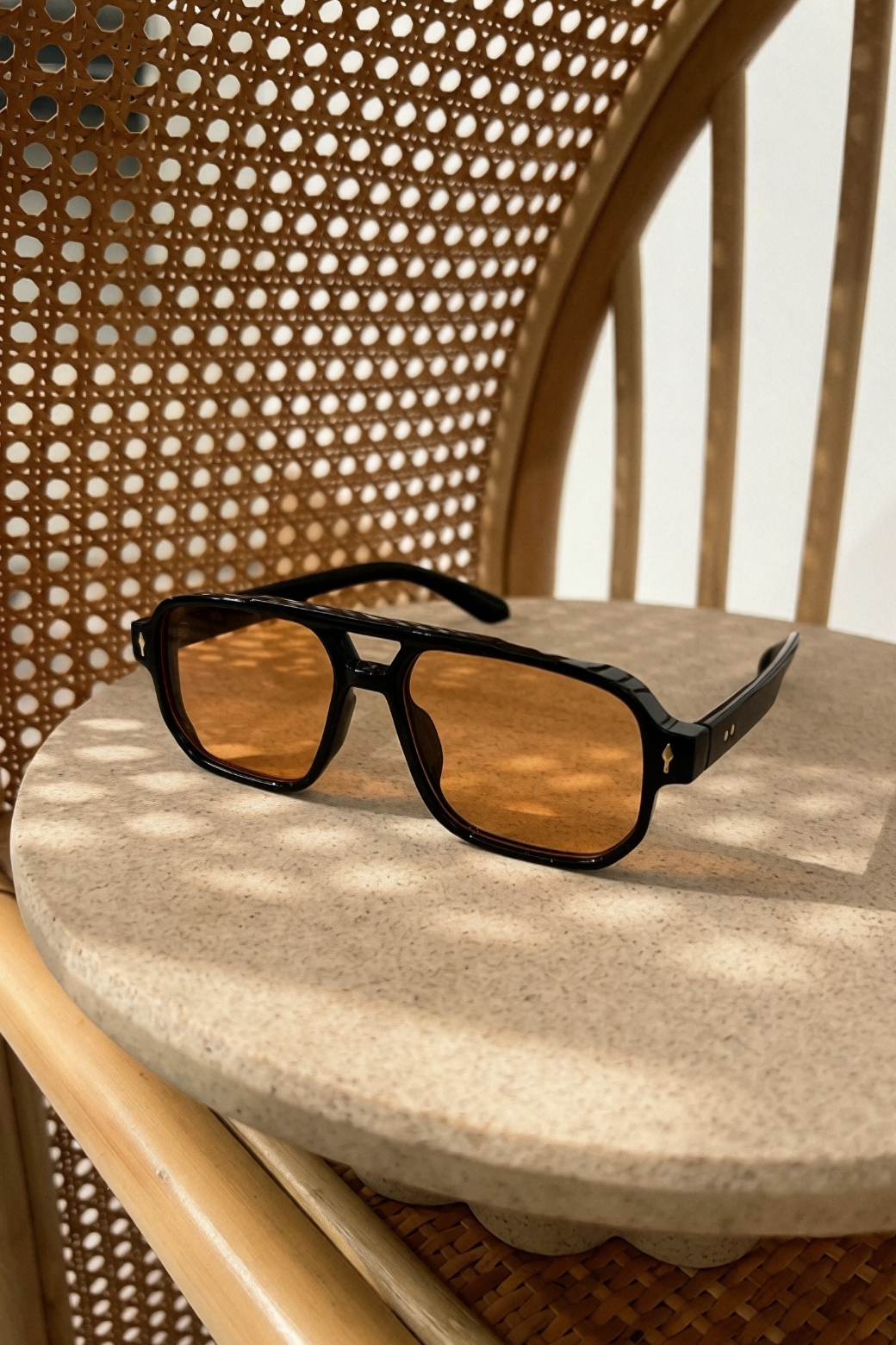 Cara Aviators Black Orange