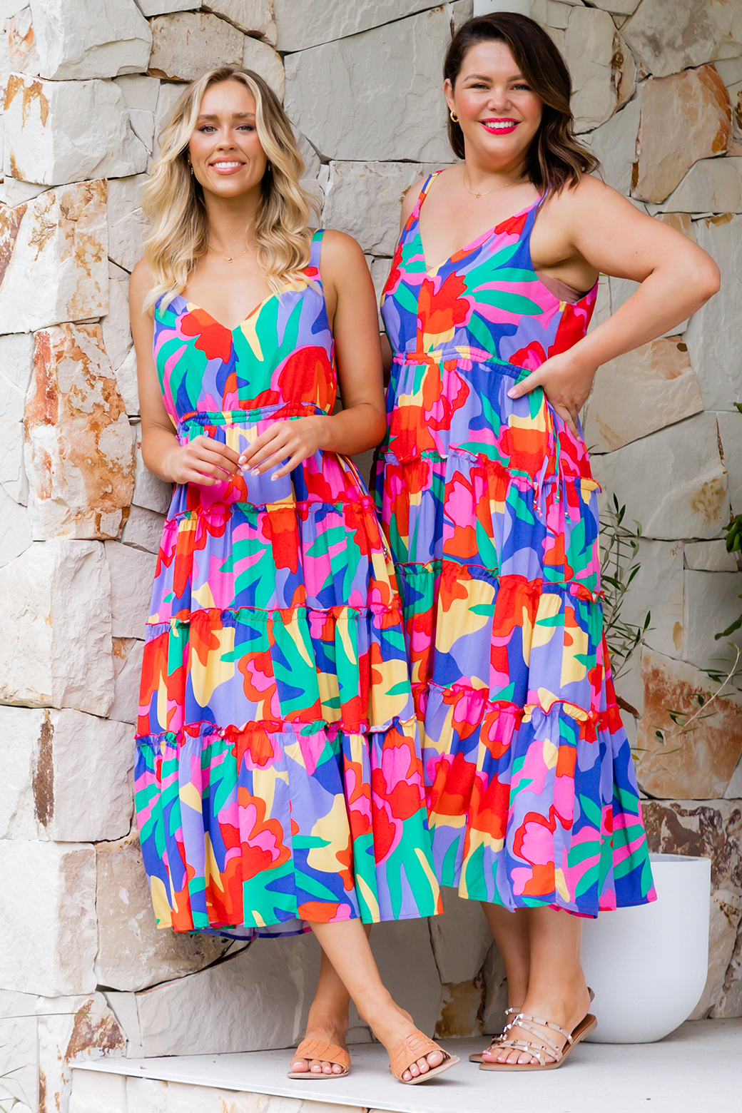Darby Midi Dress Rio Print Multi