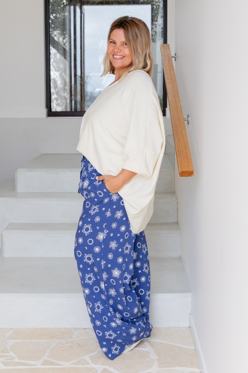Carson Wool Blend V-Neck Jumper Vanilla