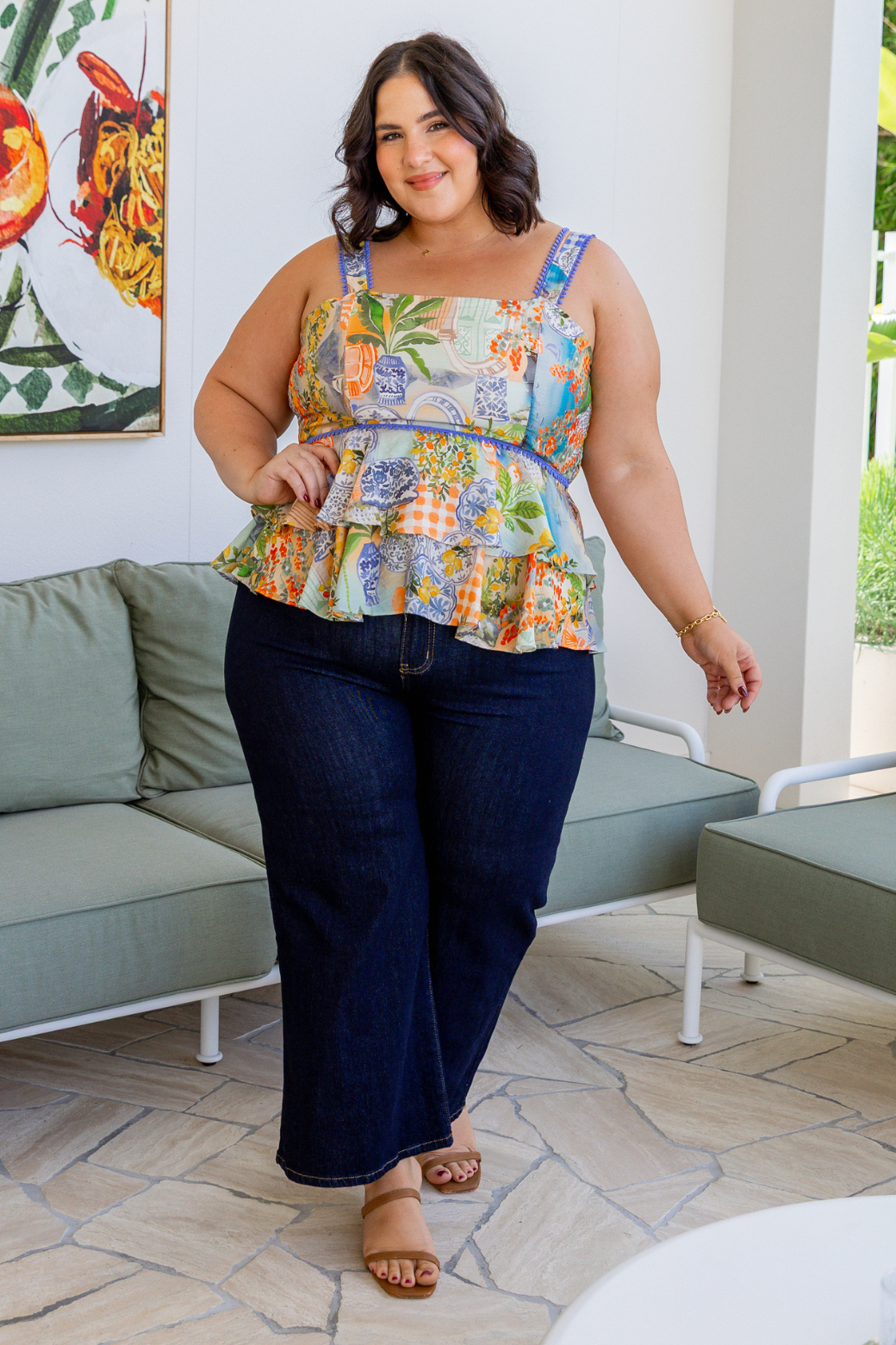 Caterina Top Como Print