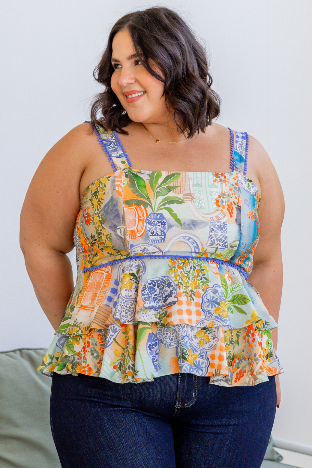 Caterina Top Como Print