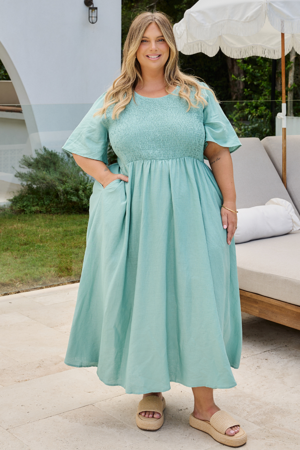 Cath Midi Dress Seaglass