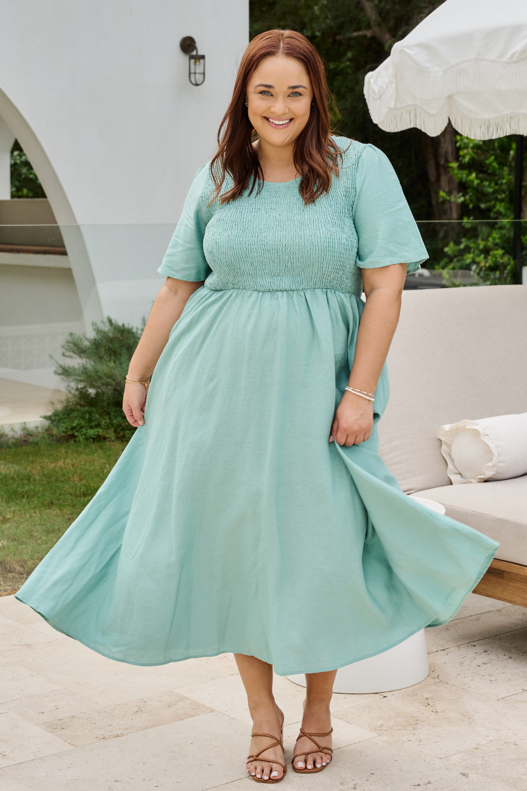 Cath Midi Dress Seaglass