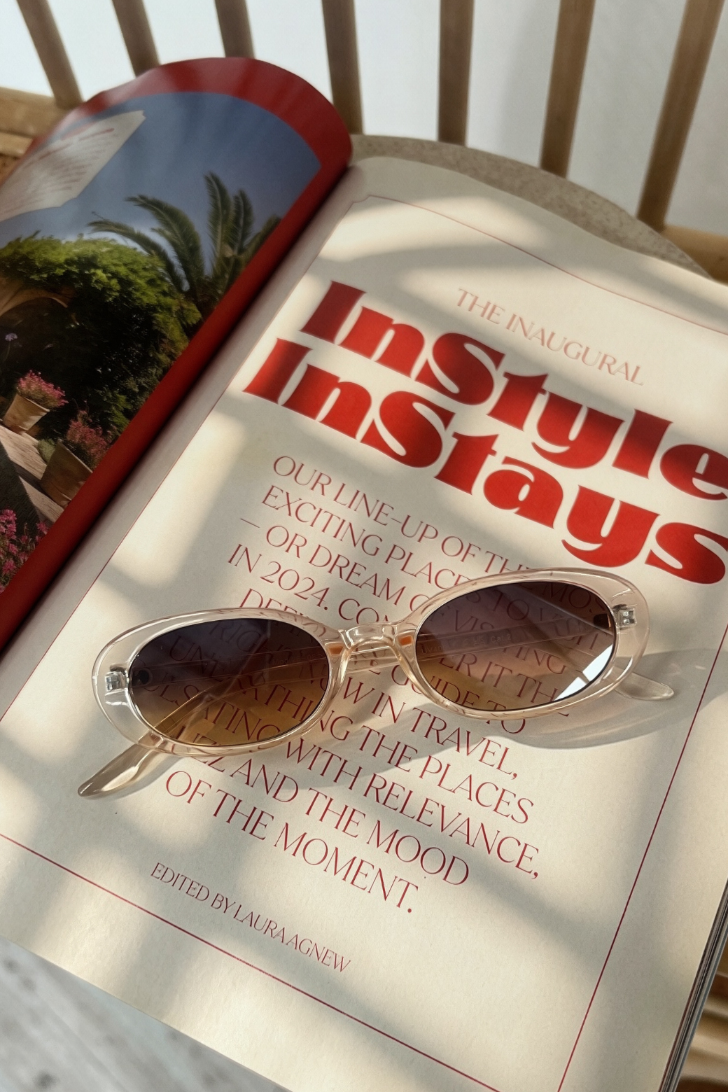 Chantelle Beige Gradient Sunglasses
