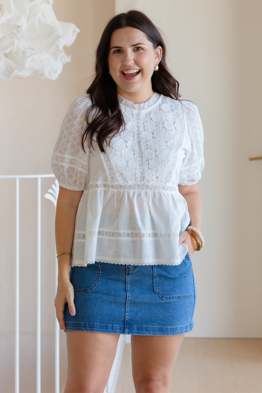 Charlie Denim Mini Skirt Mid Blue
