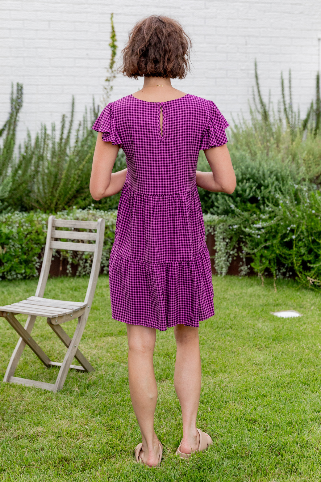 Chase Dress Plum Gingham