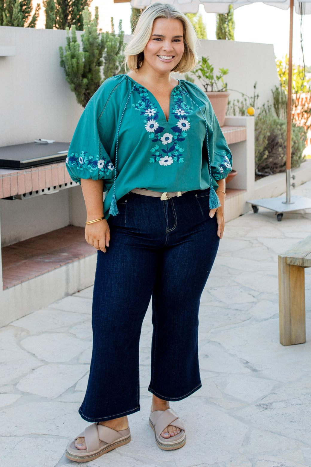 Chloe Crop Stretch Jeans Indigo
