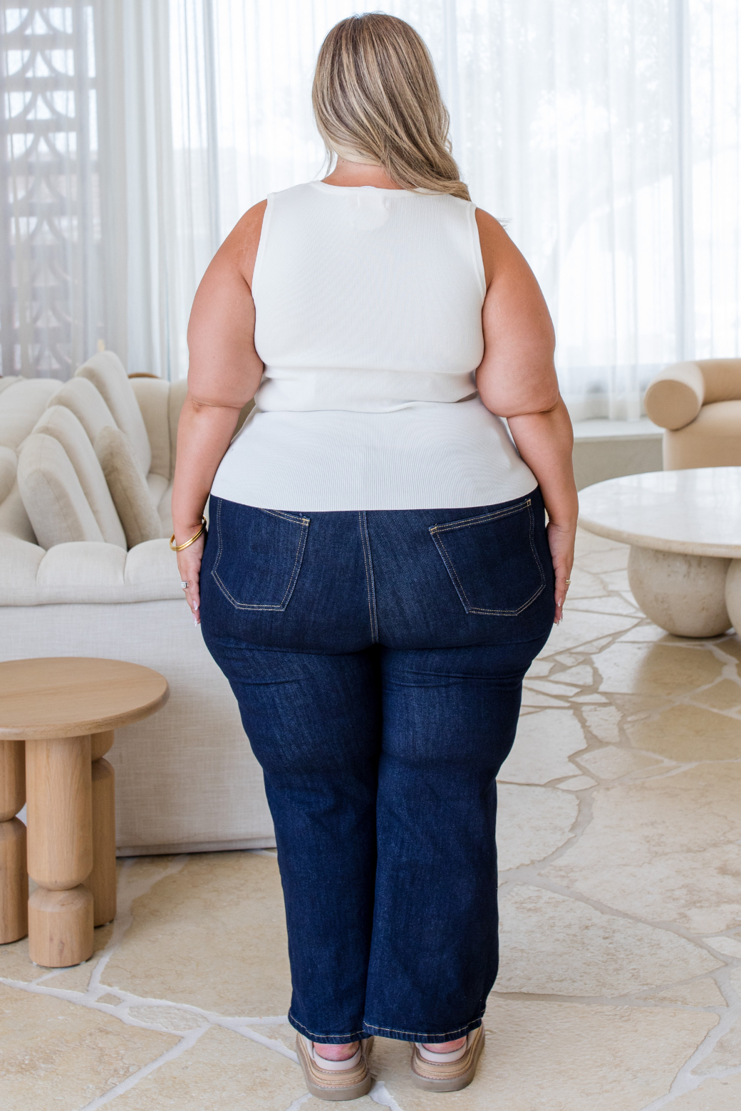 Chloe Crop Stretch Jeans Indigo