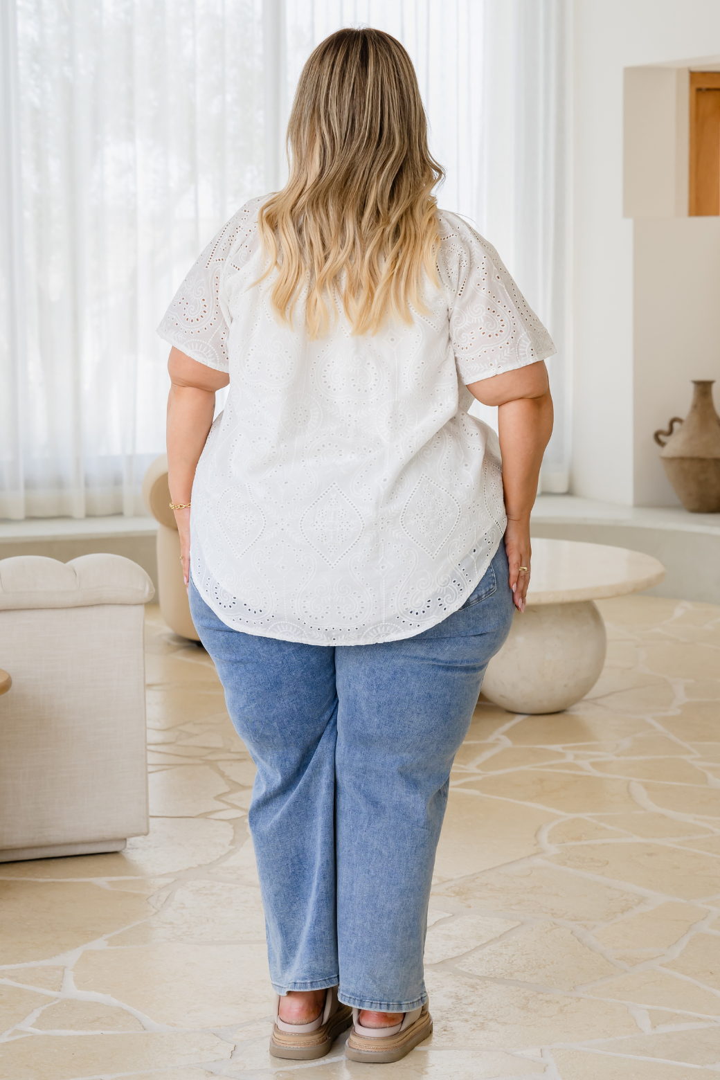 Clare Broderie Anglaise Top