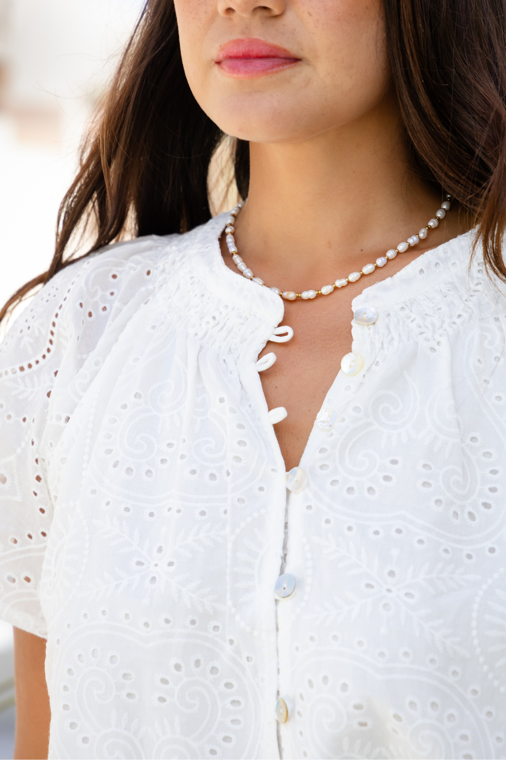 Clare Broderie Anglaise Top