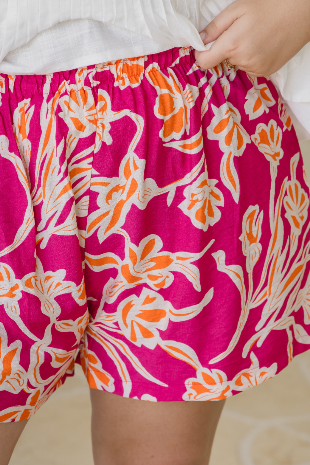 Dahlia Short Hudson Print Pink
