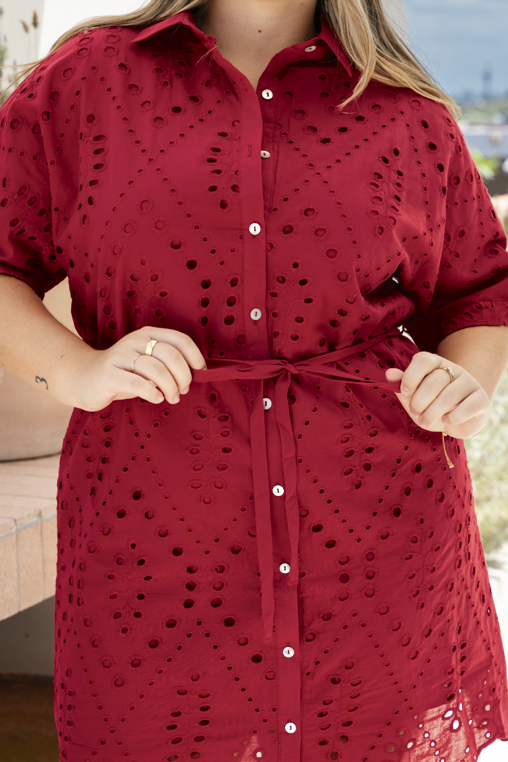 Danielle Shirt Dress Broderie Anglaise