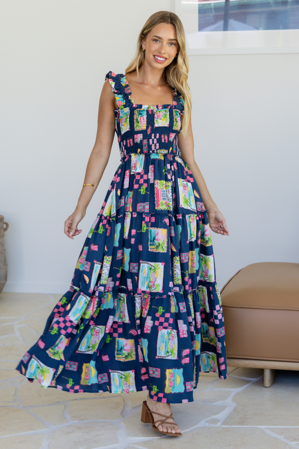 Darcey Maxi Dress Tuscan Sun Print
