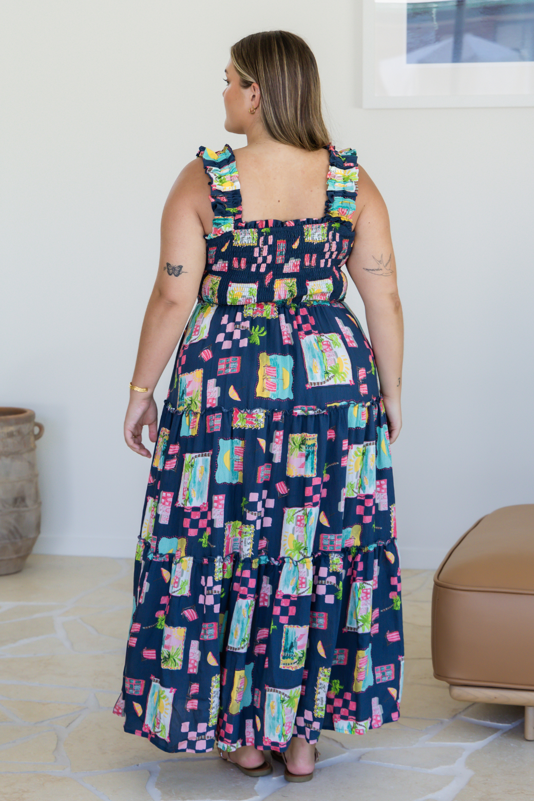 Darcey Maxi Dress Tuscan Sun Print