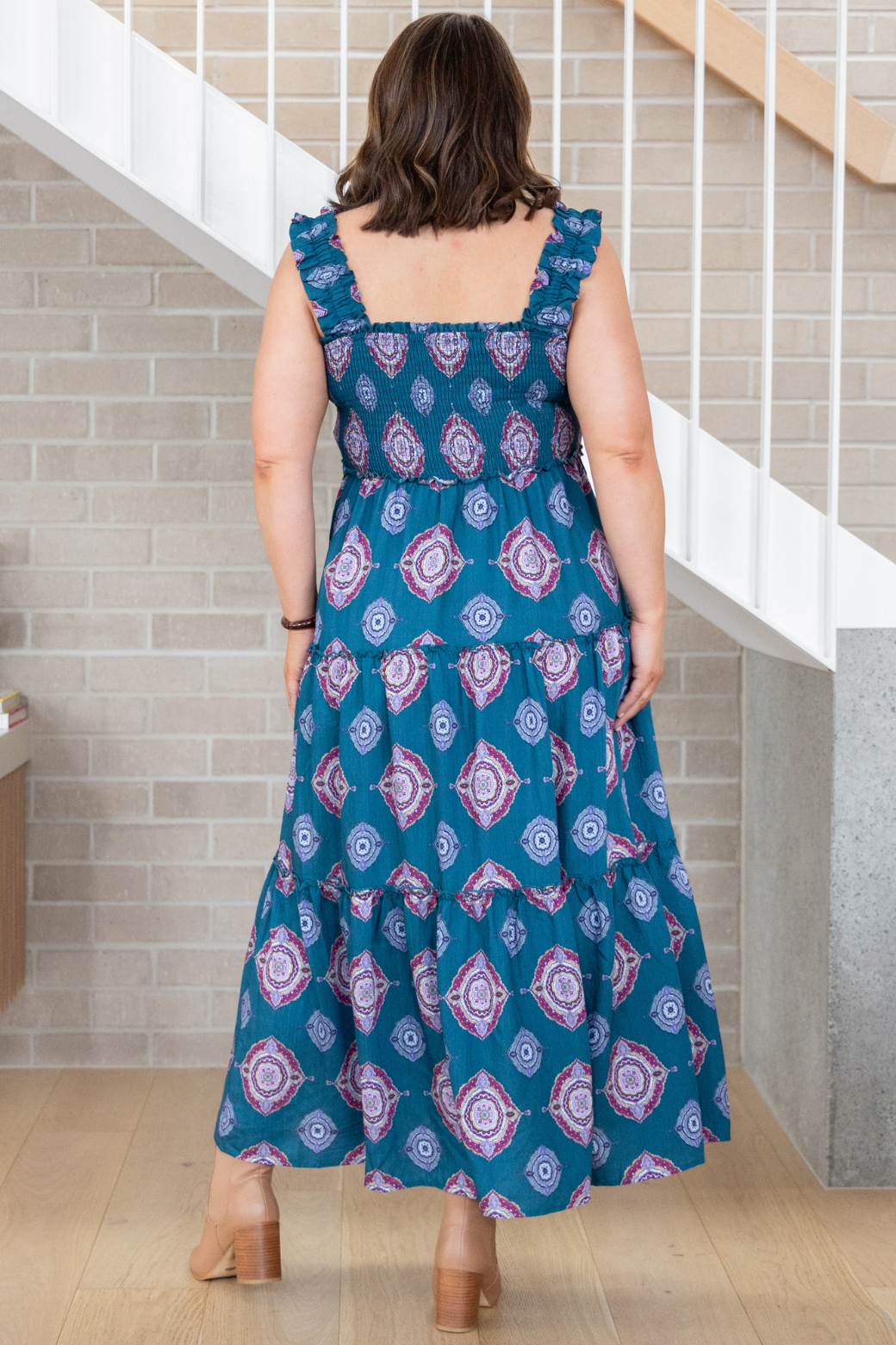 Darcey Maxi Dress Zara Print Teal