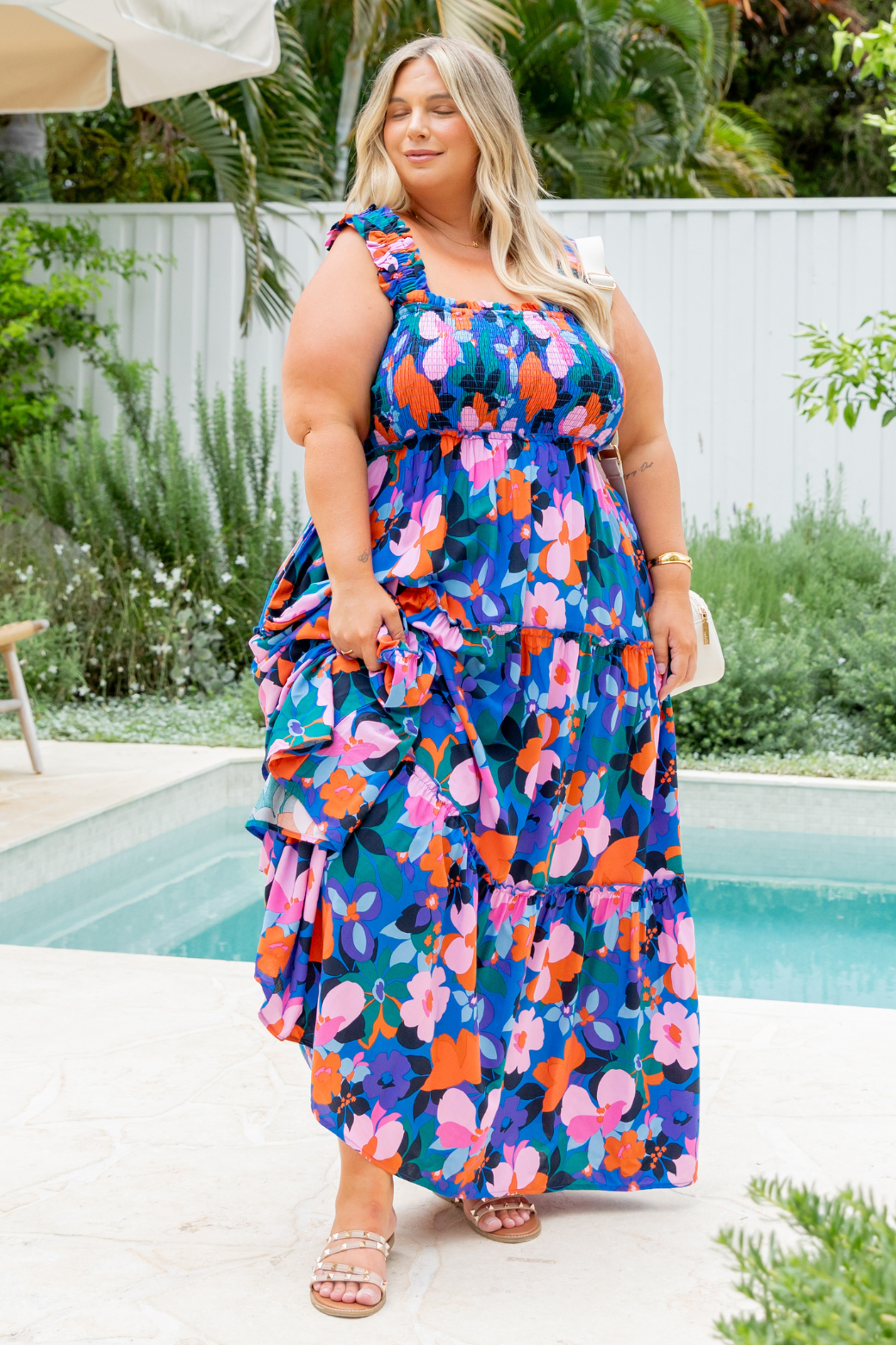 Darcey Shirred Maxi Dress Margarita Floral