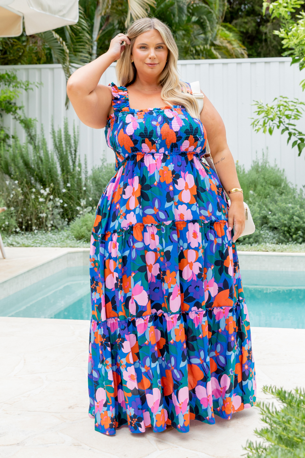 Darcey Shirred Maxi Dress Margarita Floral