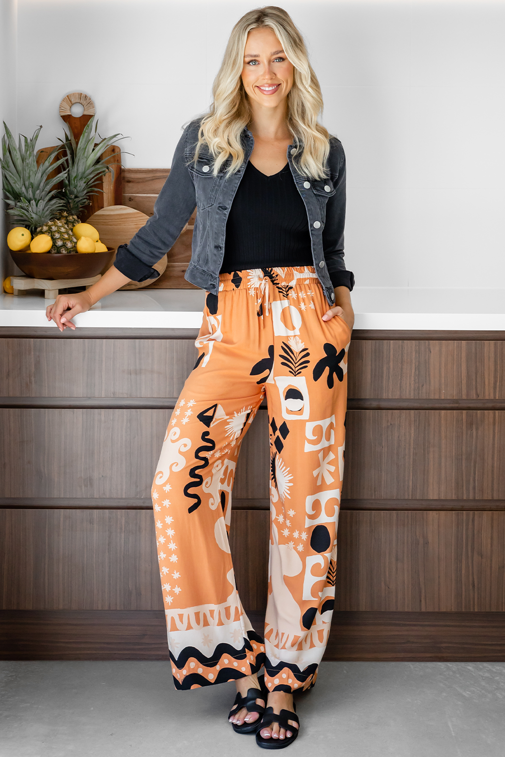 Final Sale | Lola Pants Apollo Print Sand