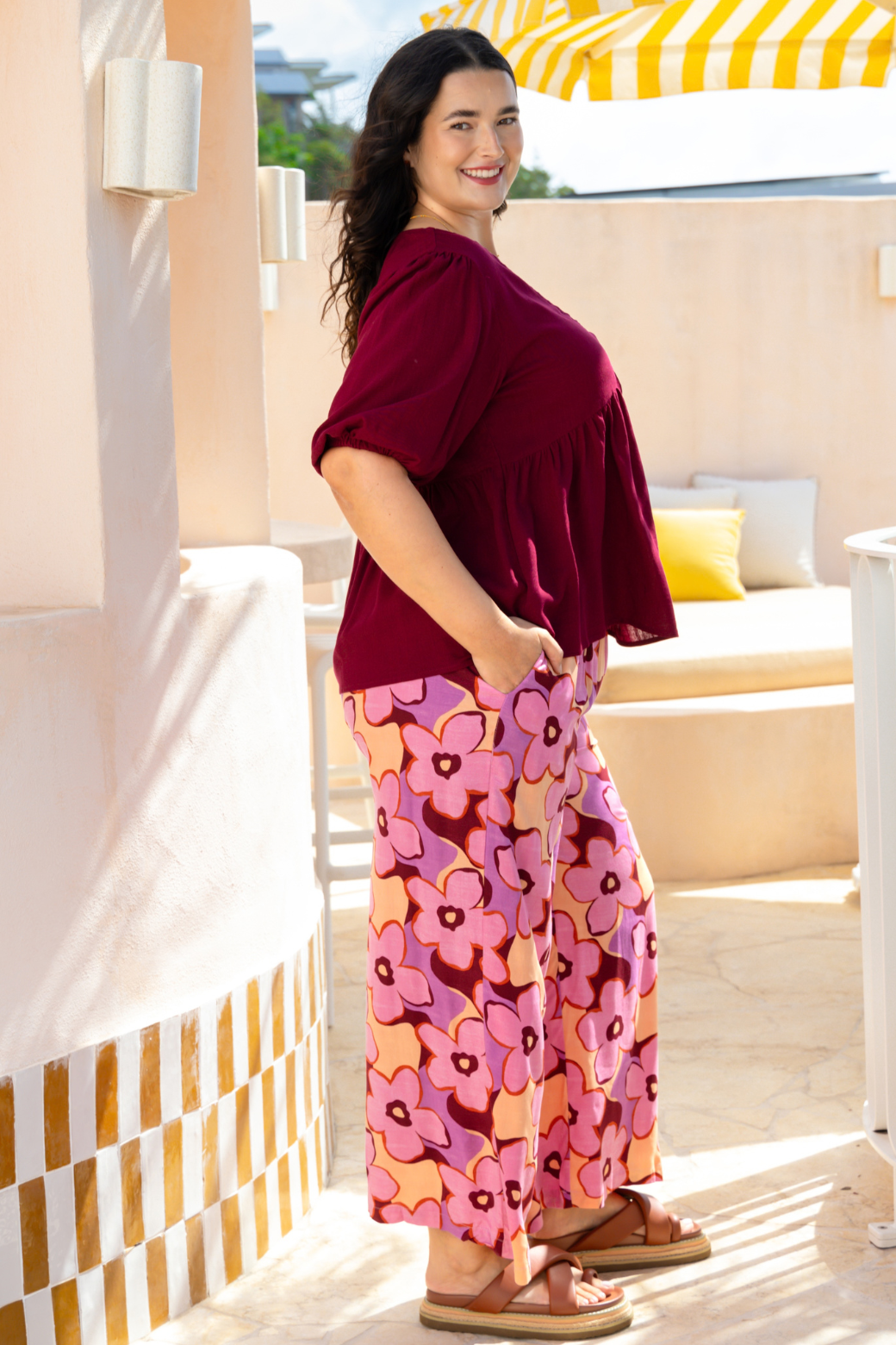 Dylan Pant Daisy Print