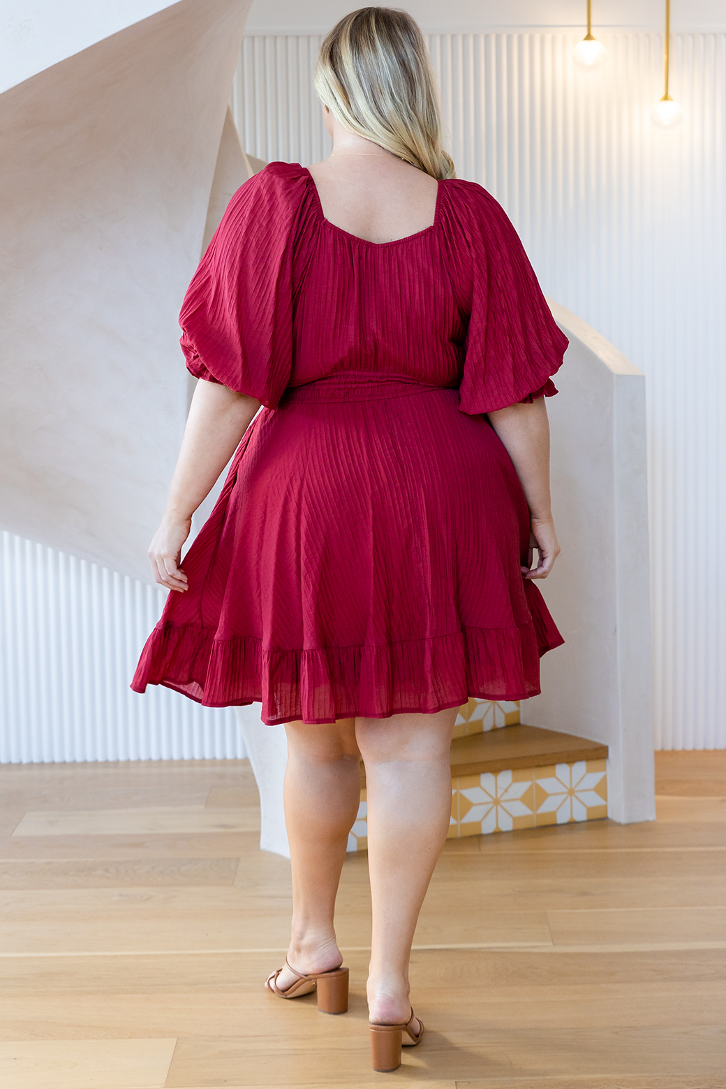 Elodie Dress Rich Cranberry Red