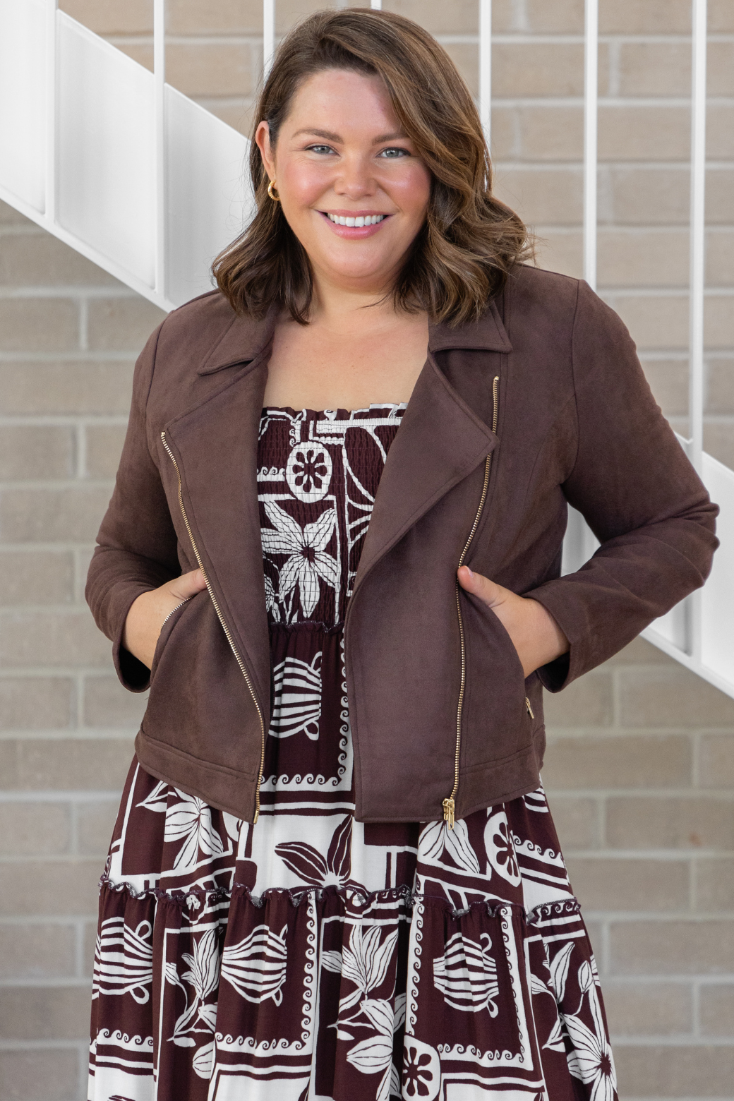 Emilia Moto Jacket Chocolate