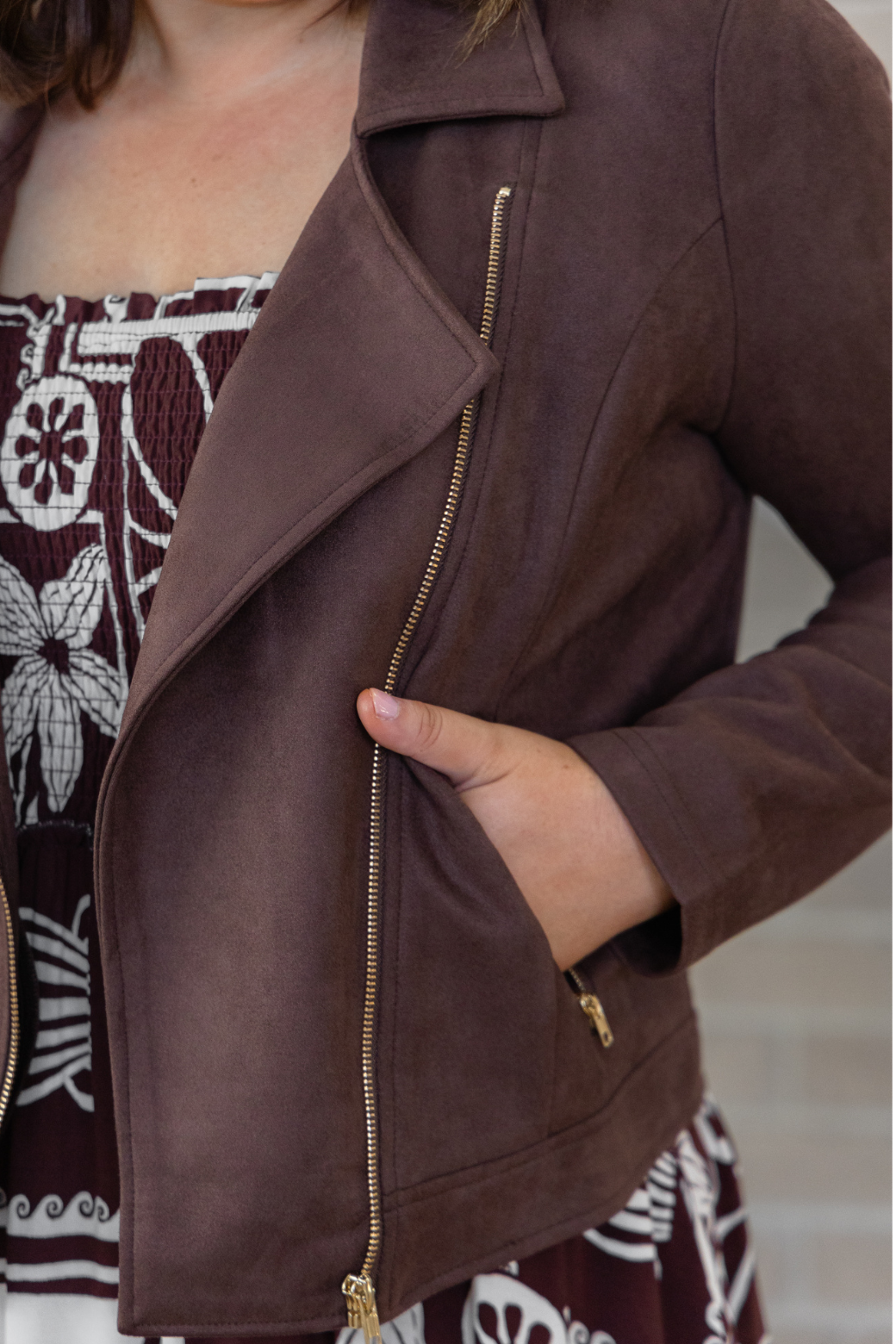 Emilia Moto Jacket Chocolate