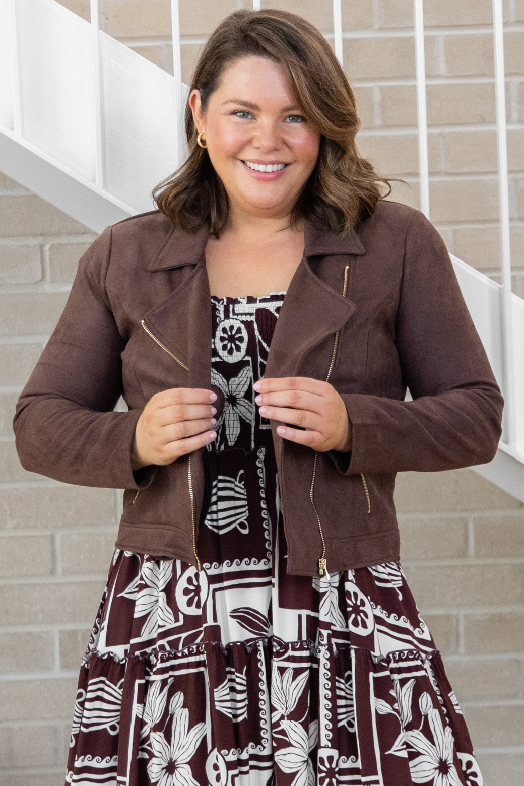 Emilia Moto Jacket Chocolate
