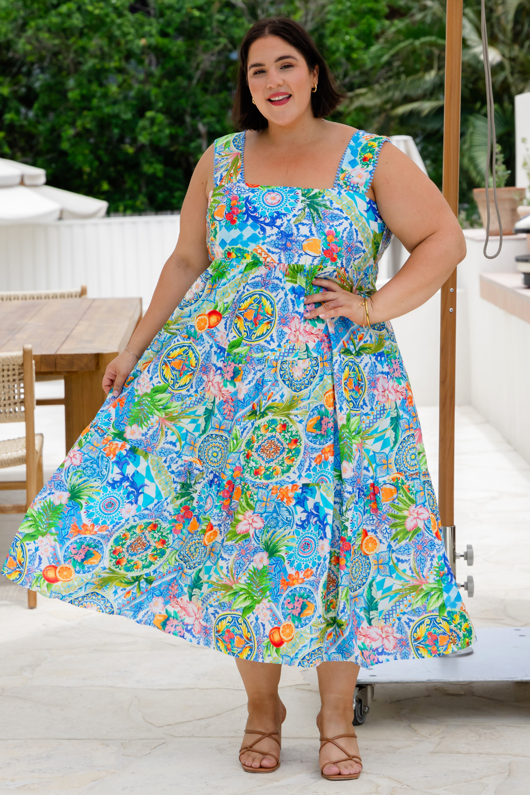 Fiona Midi Dress Amalfi Print