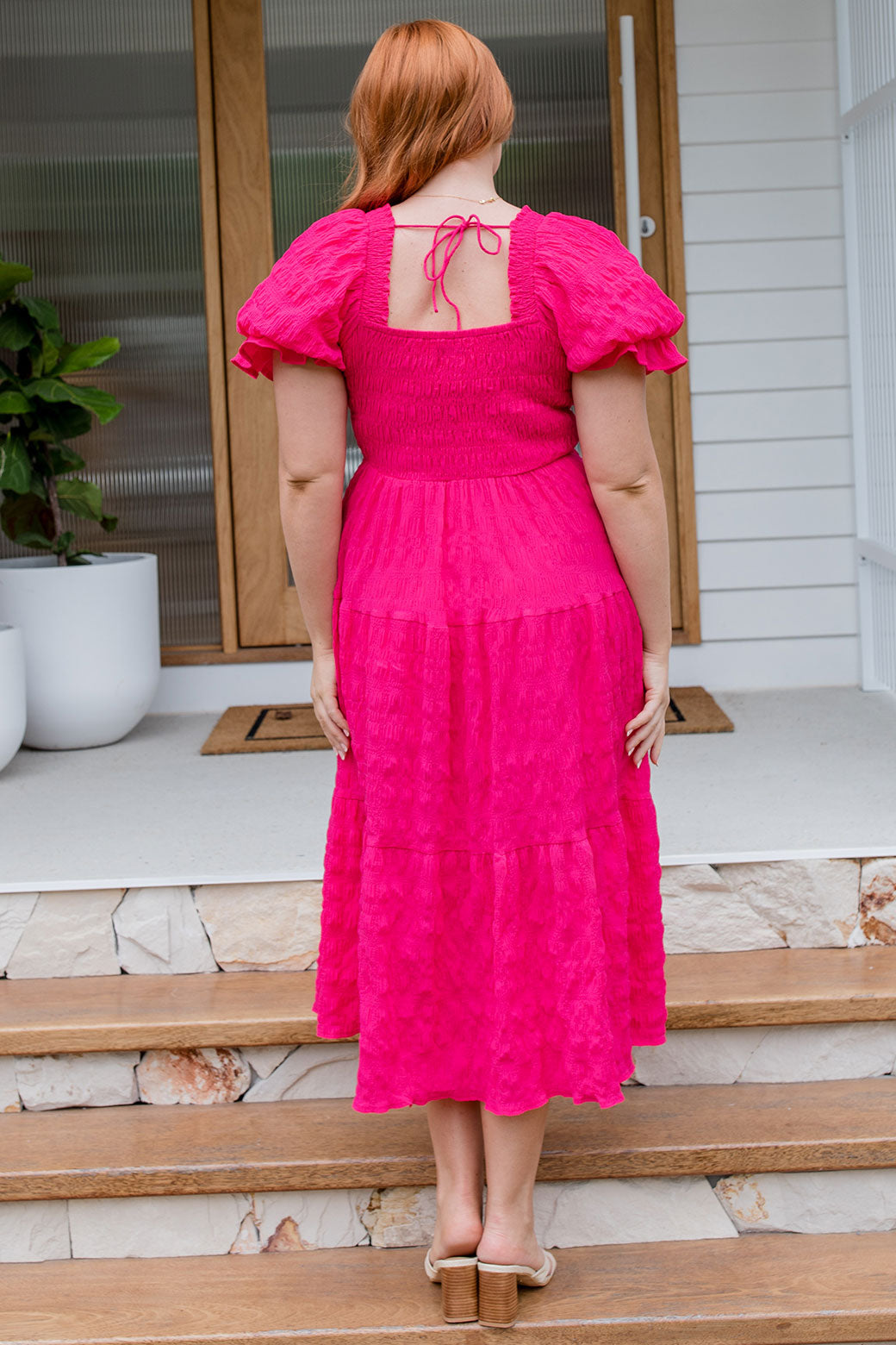 Final Sale Farrah Midi Dress Hot Pink