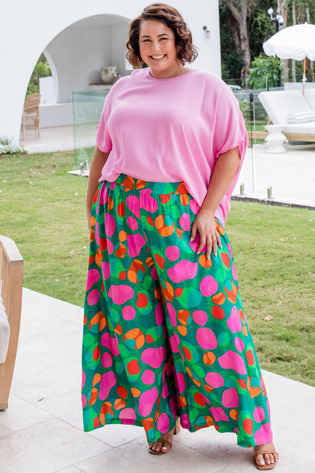 Brodie Drape Top Pink