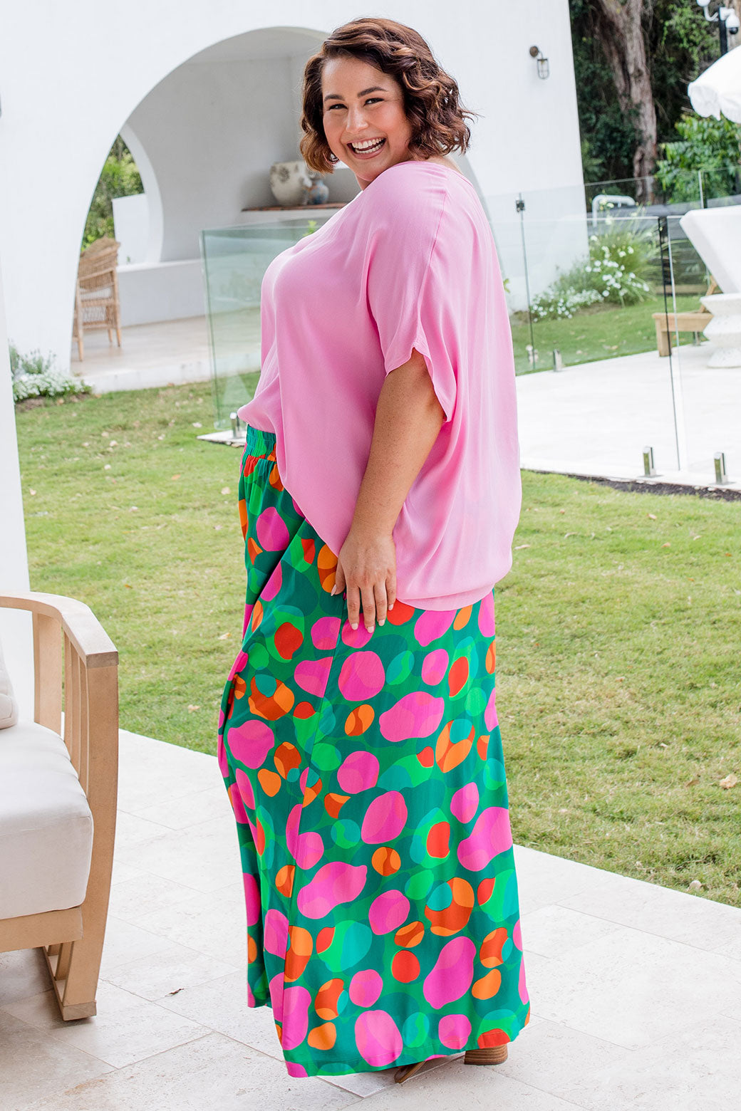 Brodie Drape Top Pink