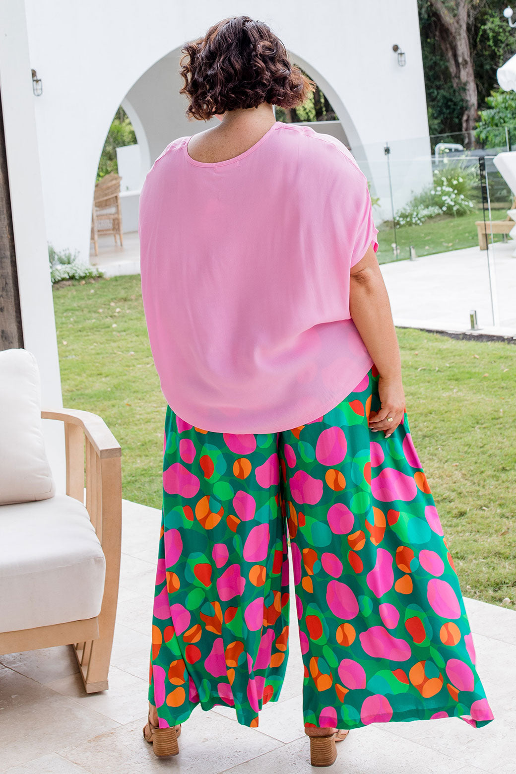 Brodie Drape Top Pink