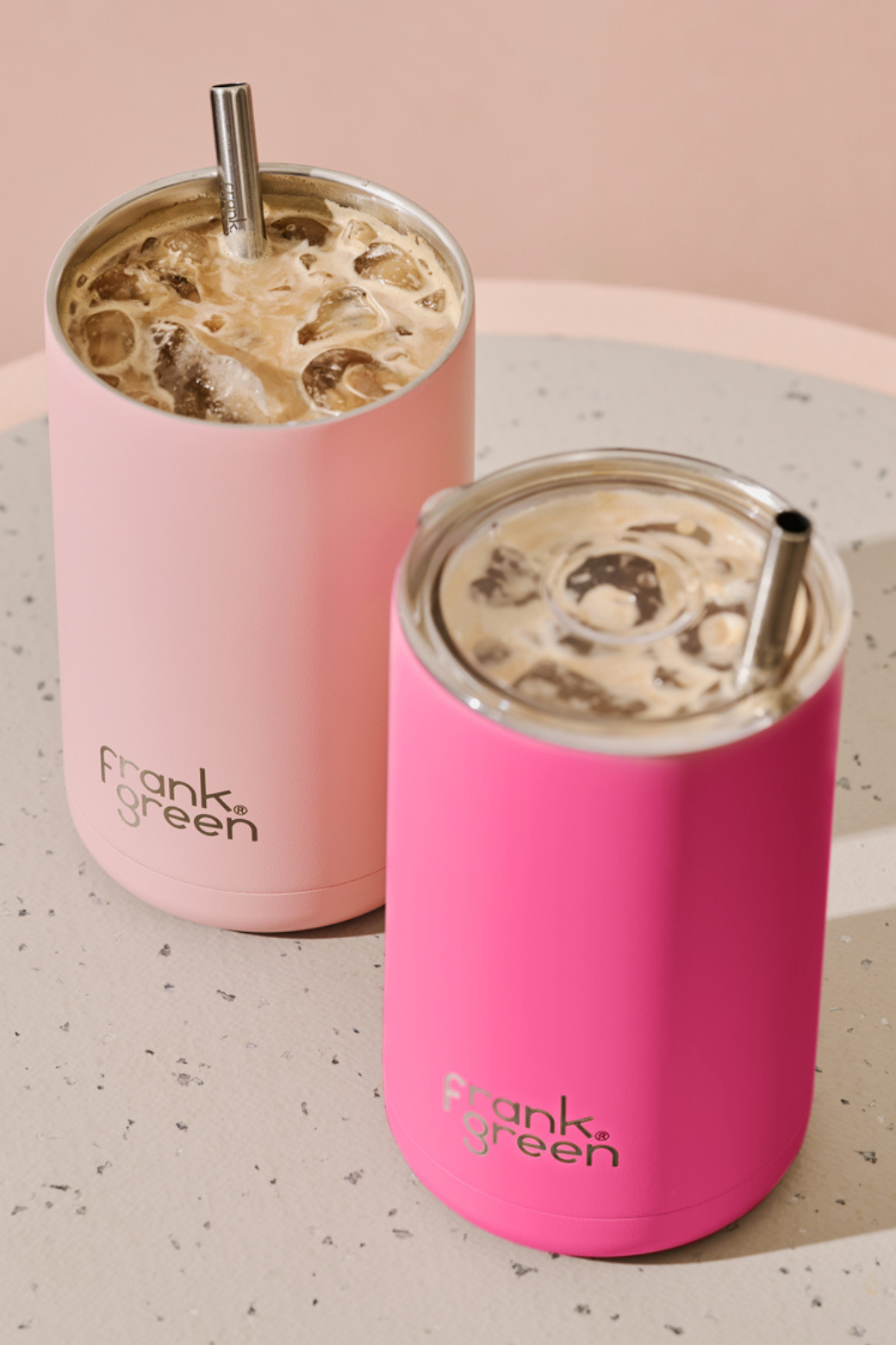 Frank Green Iced Coffee Cup with Straw Mint Gelato