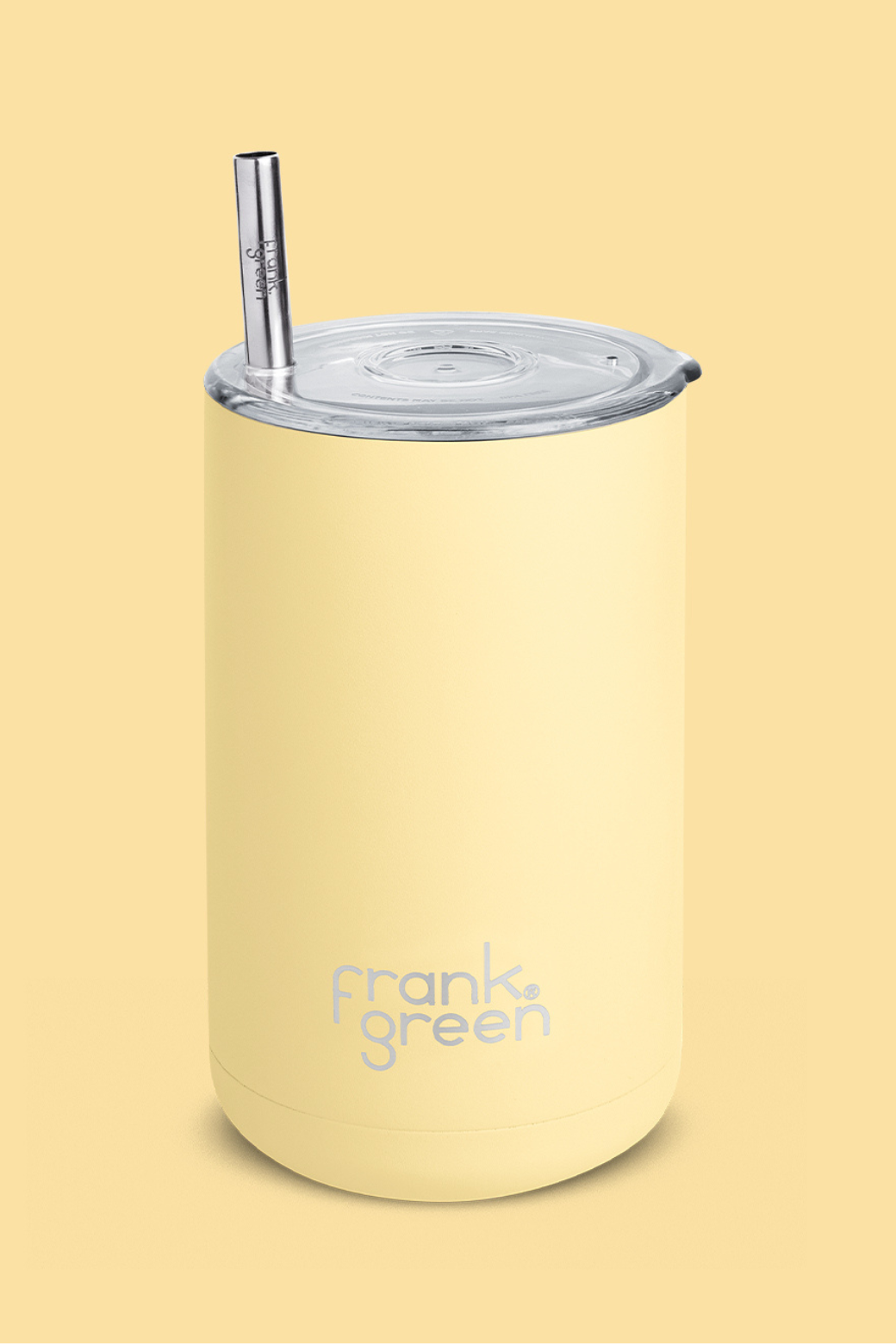Frank Green Iced Coffee Cup with Straw Buttermilk