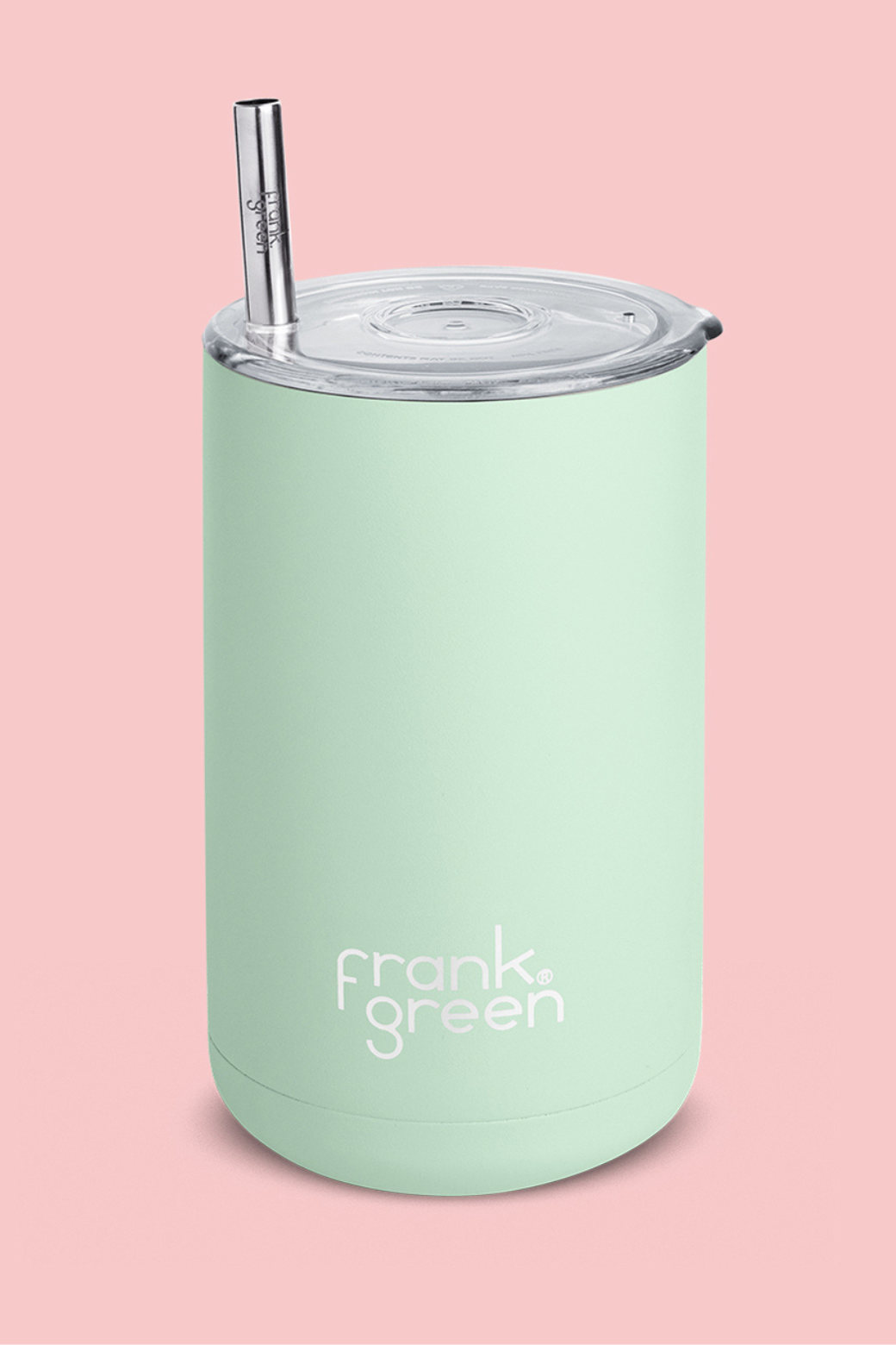 Frank Green Iced Coffee Cup with Straw Mint Gelato