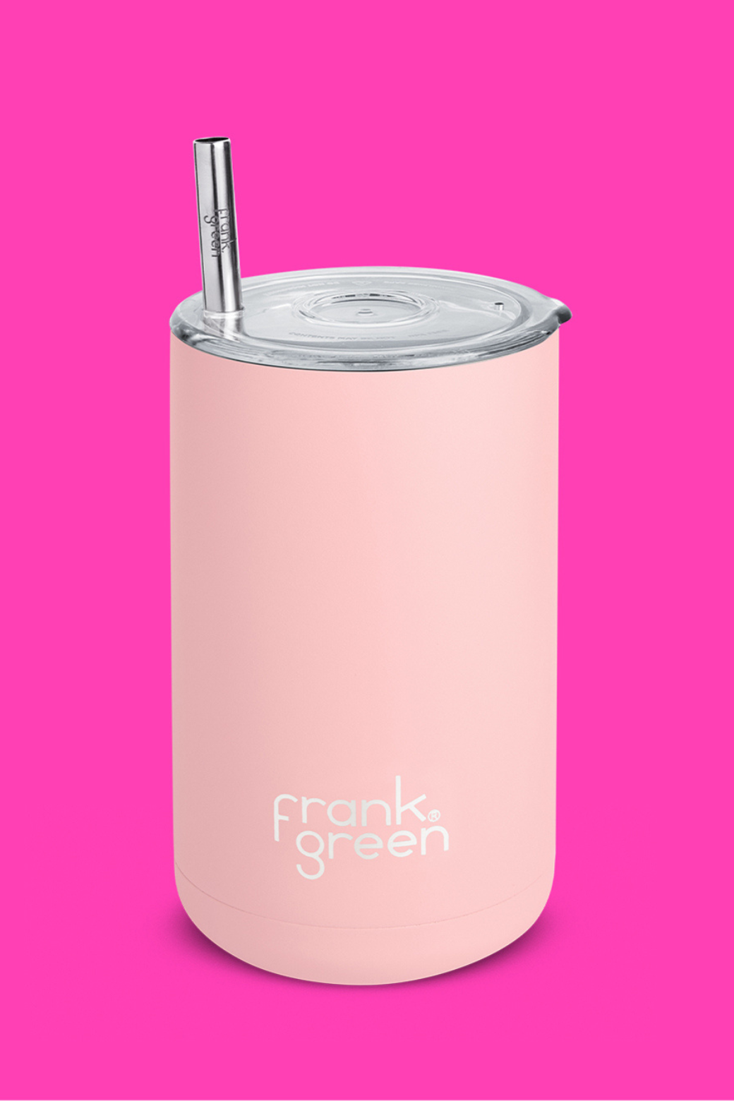Frank Green Iced Coffee Cup with Straw Blushed