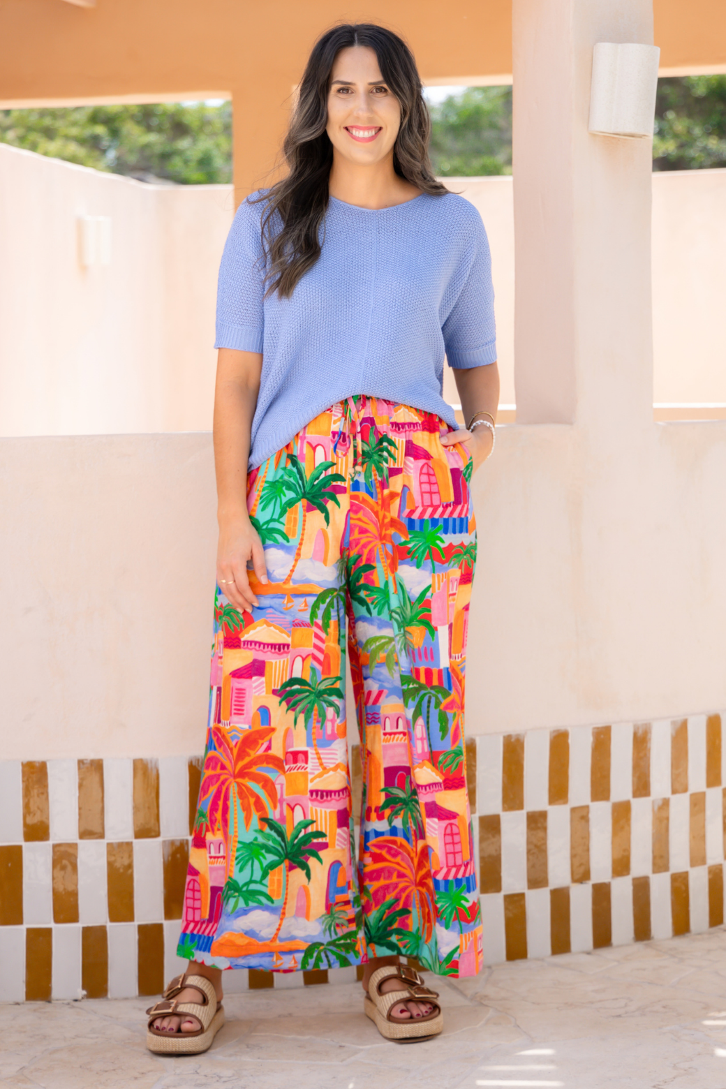 Tate Knit Top Blue